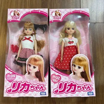 새상품 리카짱 레트로 큐티체크 딸기하트 원피스