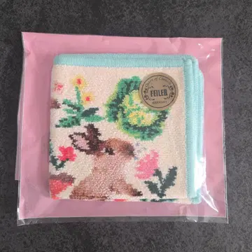 러브러리 바이 페이 토끼 베지터블 그린 손수건 타월 손수건