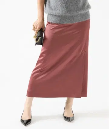 빈티지 새틴 스트레이트 스커트 디자인 웍스