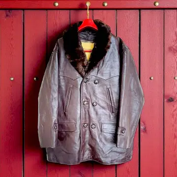 Euro vintage 리얼 무스탕 안감 부착 캐나디안 코트 카 코트