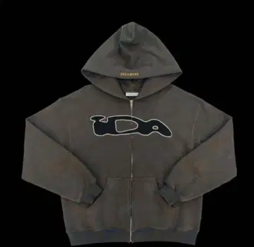 엔도 모리 착용 ida sply 브라운 지퍼 후드티