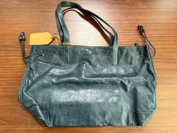 aniary 네이비 가죽 토트백