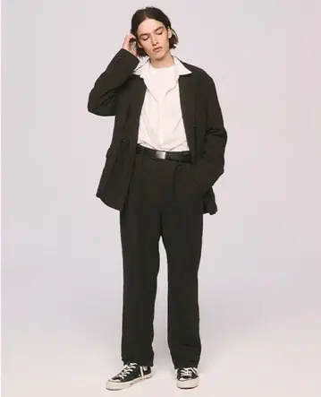 A.PRESSE 아프레쎄 Wide Tapered Trousers
