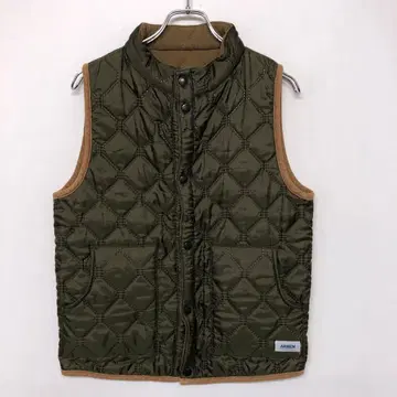 ARMEN 폴란드제 구제 의류 스냅 버튼 퀼팅 다운 베스트