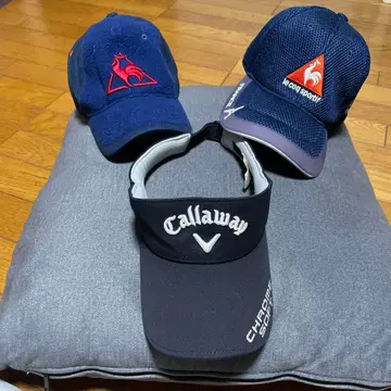 Callaway 르꼬끄 블랙, 네이비 캡 3종 세트