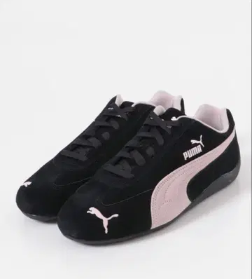 PUMA 스웨이드 캐주얼 스니커즈 블랙/핑크 스피도캣