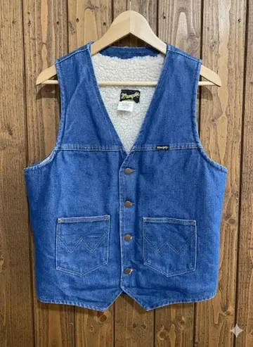 레어 70s USA 랭글러 데님 베스트 M 랭글러 빈티지