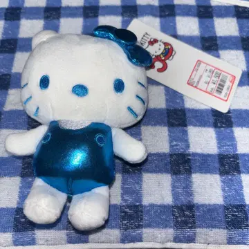헬로키티 50주년 기념 아베일 키라키라 키티 마스코트 홀더 블루