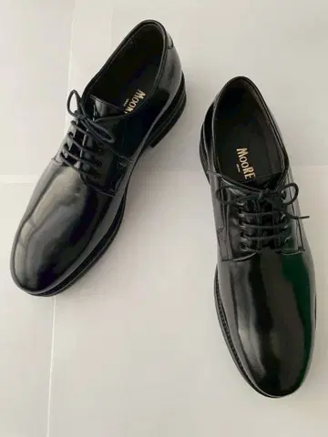 가격 인하! MOORER (무레르) 폴리쉬드 카프 스킨 가죽 더비 슈즈