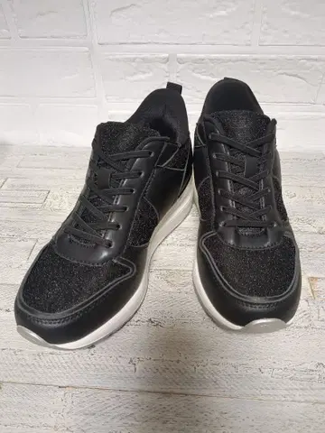 미사용 EVOL 메쉬 통굽 슬립온 블랙 웨지솔 23