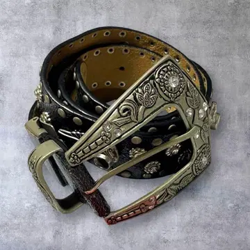 y2k archive Leather belt studs vintage