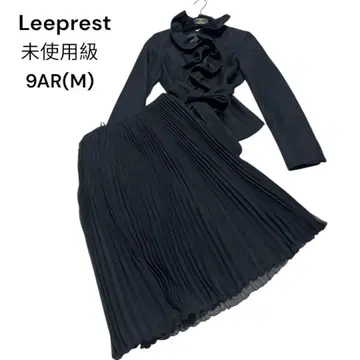 Leeprest 블랙 프릴 자켓 플리츠 스커트 수트 9AR(M)