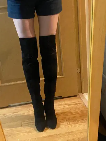 JIMMY CHOO 니하이 부츠 블랙스에이드 36 지미추