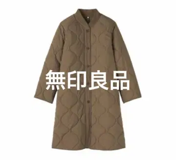 무인양품 후와리 충전솜 퀼팅 코트 다크 베이지