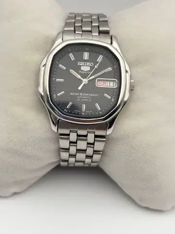 초 레어 새상품급 세이코5 수페리아 SKZ037 웨이브 패턴 블랙