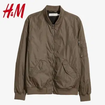 에이치앤엠 H&M 플라이트 자켓 얇은 소재 MA1 카키색