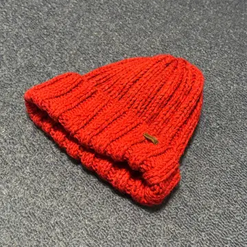 override 니트 모자 빨간색 레드