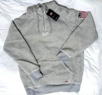 Dickies 보아 플리스 자수 와펜 포함 오버사이즈 ZIP 후드티