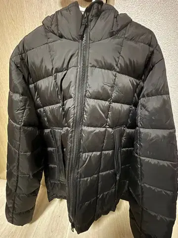 아스날 블랙 다운 자켓 후드 부착 아스날