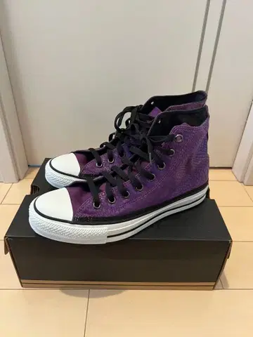 컨버스 퍼플 하이컷 스니커즈