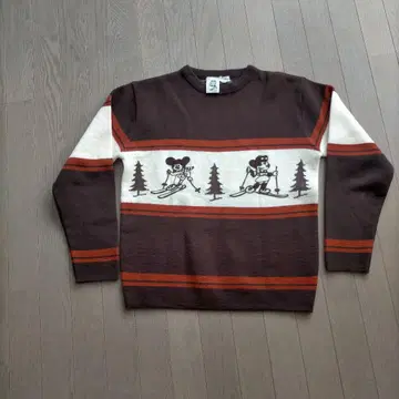 최종 가격 인하 새상품급 KENNINGTON 스키 캐릭터 스웨터 M