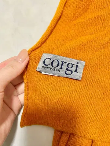 corgi 오렌지 스톨 머플러