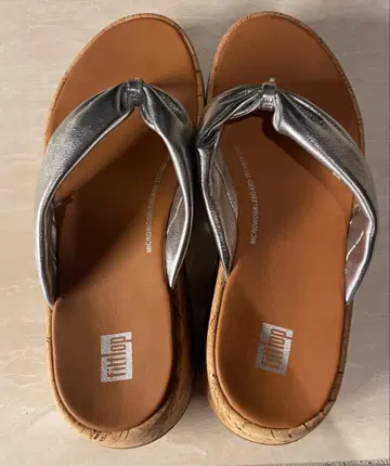 fitflop 레더 트위스트 플랫폼 투송 US07