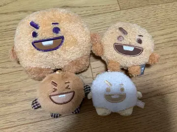 BTS 방탄소년단 BT21 키링 봉제 인형 SHOOKY 4개 세트