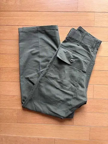 카고 팬츠 올리브 그린 하이웨스트