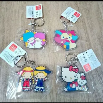 키티 패티 & 지미 우사하나 키키라라 팬시 키링 레트로