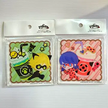 미라큘러스 레이디버그 & 샤 노와르 아크릴 코스터 캬라드리