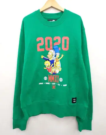 3770 새상품급 atmos 심슨 프린트 맨투맨 트레이닝복