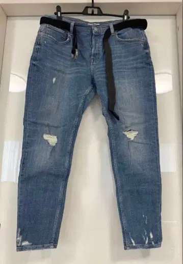 ZARA MAN 데미지 스키니 데님 링 벨트 포함