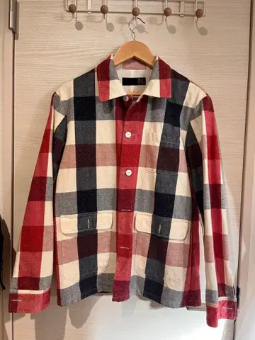 RICO 테일러드 자켓 빨간색 화이트 파랑 체크