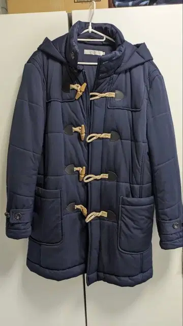 BEAMS LIGHTS 네이비 더플 코트