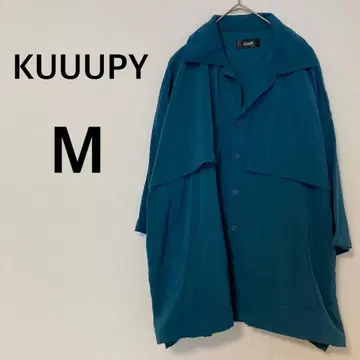 KUUUPY 건 플랩 요크 오픈 카라 셔츠 [ M ] 7부 소매 남성용