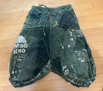 EL RODEO 엘르 로데오 사루엘 팬츠 올리브 그린 패치워크