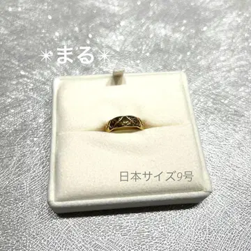 골드링 크로스 무늬 일본 사이즈 9호