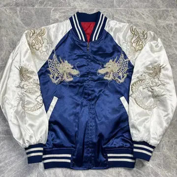 드래곤 자수 스카잔 네이비 화이트 충전솜