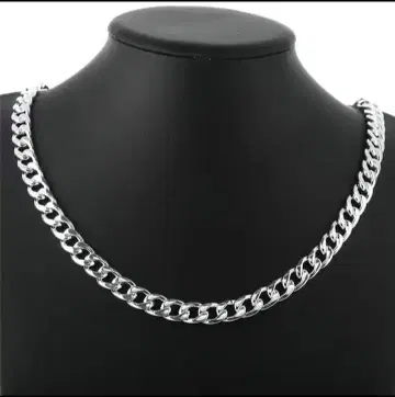 Silver925 각인 체인 목걸이 60cm/1cm