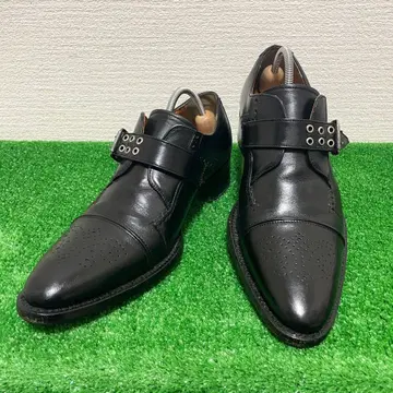 ABBEY ROAD 스트레이트 팁 가죽 신발 몽크 스트랩