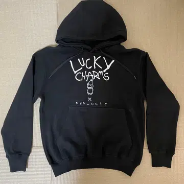 새상품급 서인국 x LUCKYCHARMS 콜라보 후드티 F 사이즈 블랙