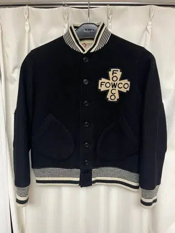 MWS 바시티 자켓 블랙 울 혼방