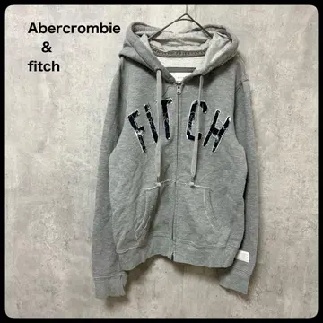# Abercrombie & Fitch 그레이 후드티 풀 집업
