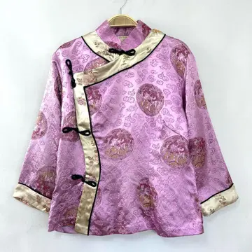 차이나 버튼 총 자수 7부 소매 차이나 셔츠 쿵푸 셔츠 상의 S26