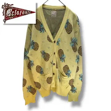 벨라폰테 belafonte 파인애플 패턴 가디건