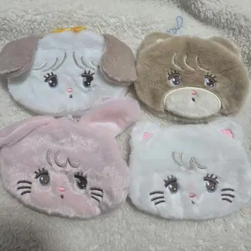 mikko 캐릭터 페이스 파우치 4종 세트