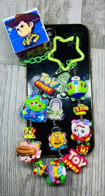 토이 스토리 키링 스트랩 키체인 큐브