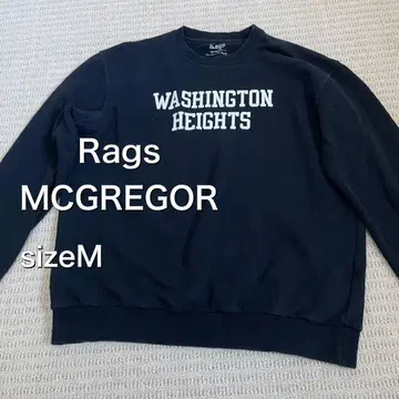 사이즈 M Rags MCGREGOR 라그스 맥그리거 블랙 남성용 맨투맨