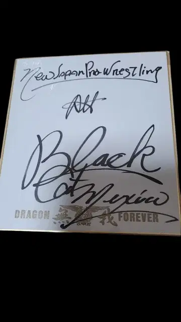 고 블랙 캣 친필 사인 색지 [귀중] 배송비 포함